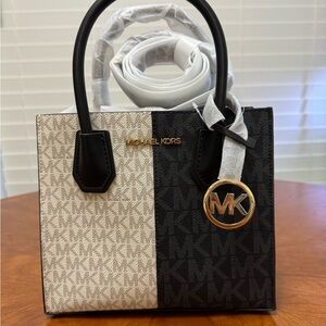 Michael Kors Black and Cream Women's Bag